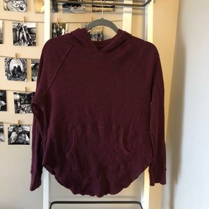 TNA Thermal Hooded Long Sleeve in a Stunning Burgubdy/ Wine Colour